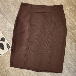 Premise Womens Stretch Comfort Pencil Skirt Size 8p Espresso Brown